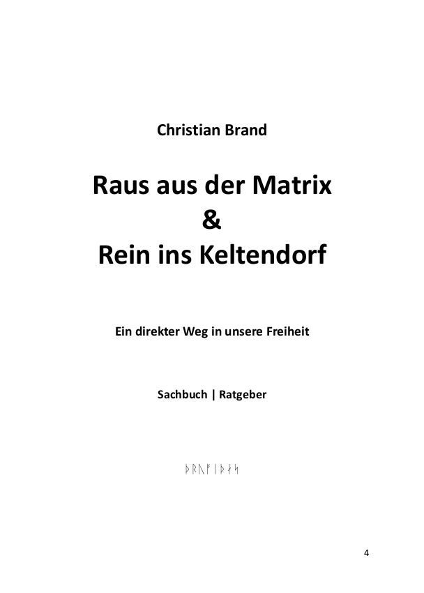 Raus aus der Matrix - Rein ins Keltendorf - eBook Titel